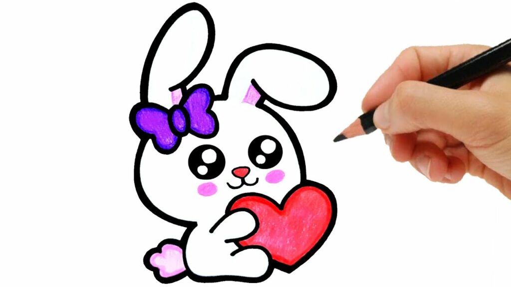 HOW TO DRAW a cute BUNNY RABBIT - Rabbit Videos