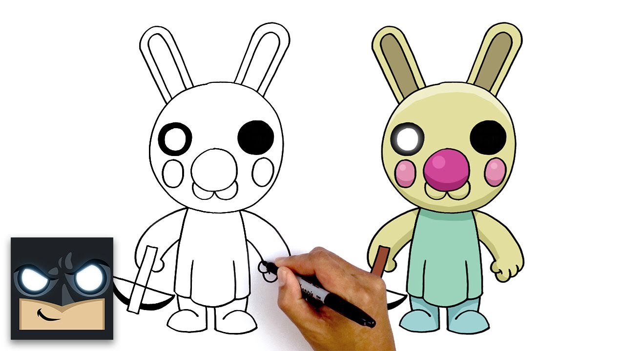 How To Draw Bunny Roblox Piggy Rabbit Videos - piggy from roblox pictures