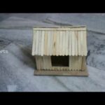 How To Make Popsicle Sticks House For Cute Baby Rabbit