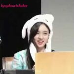 NAYEON TWICE FANCAM FANMEETING CUTE BUNNY EAR WHAT IS LOVE?