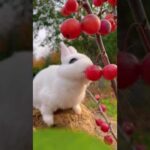 Cute Rabbit eating and enjoying food #58 ||  #ytshorts #shorts #rabbits #animals #viral #pets #bunny